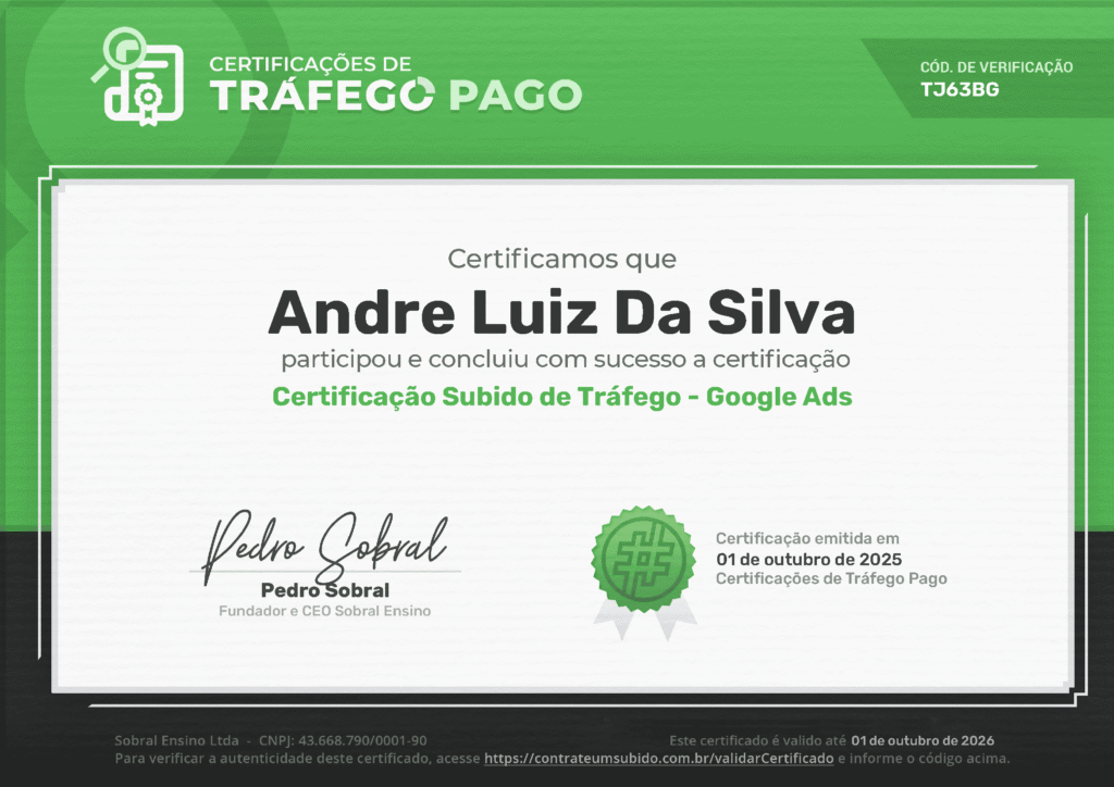 Certificado Google Ads