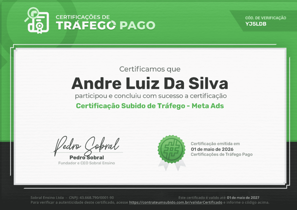 Certificado Meta Ads
