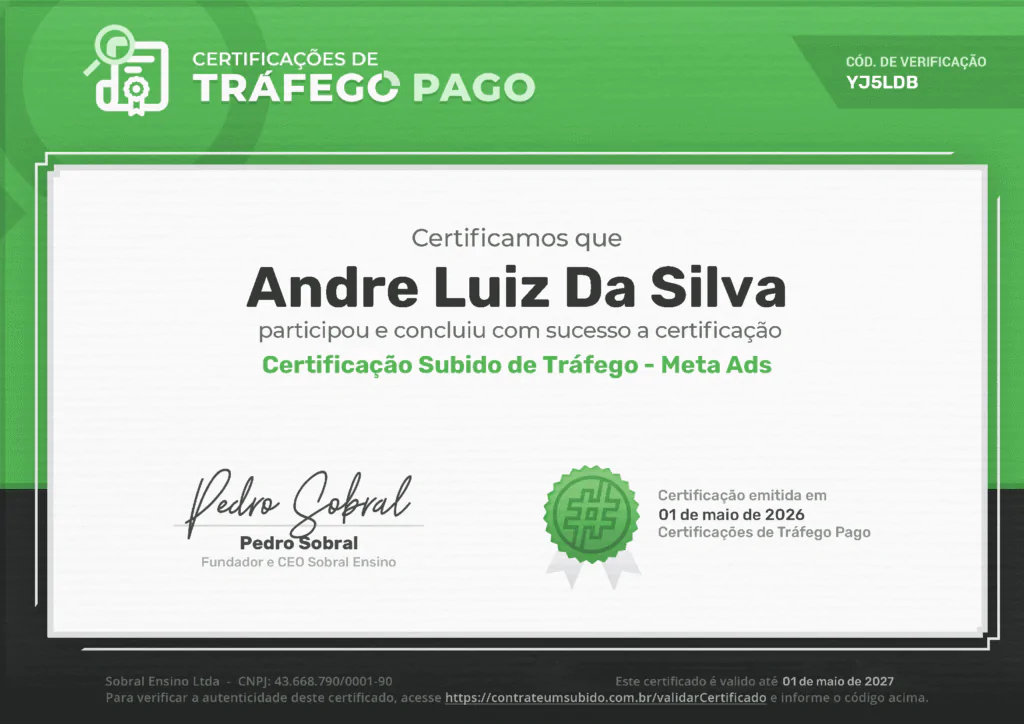 Certificado Meta Ads